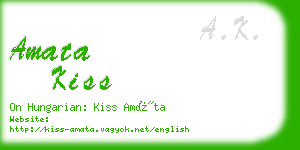 amata kiss business card